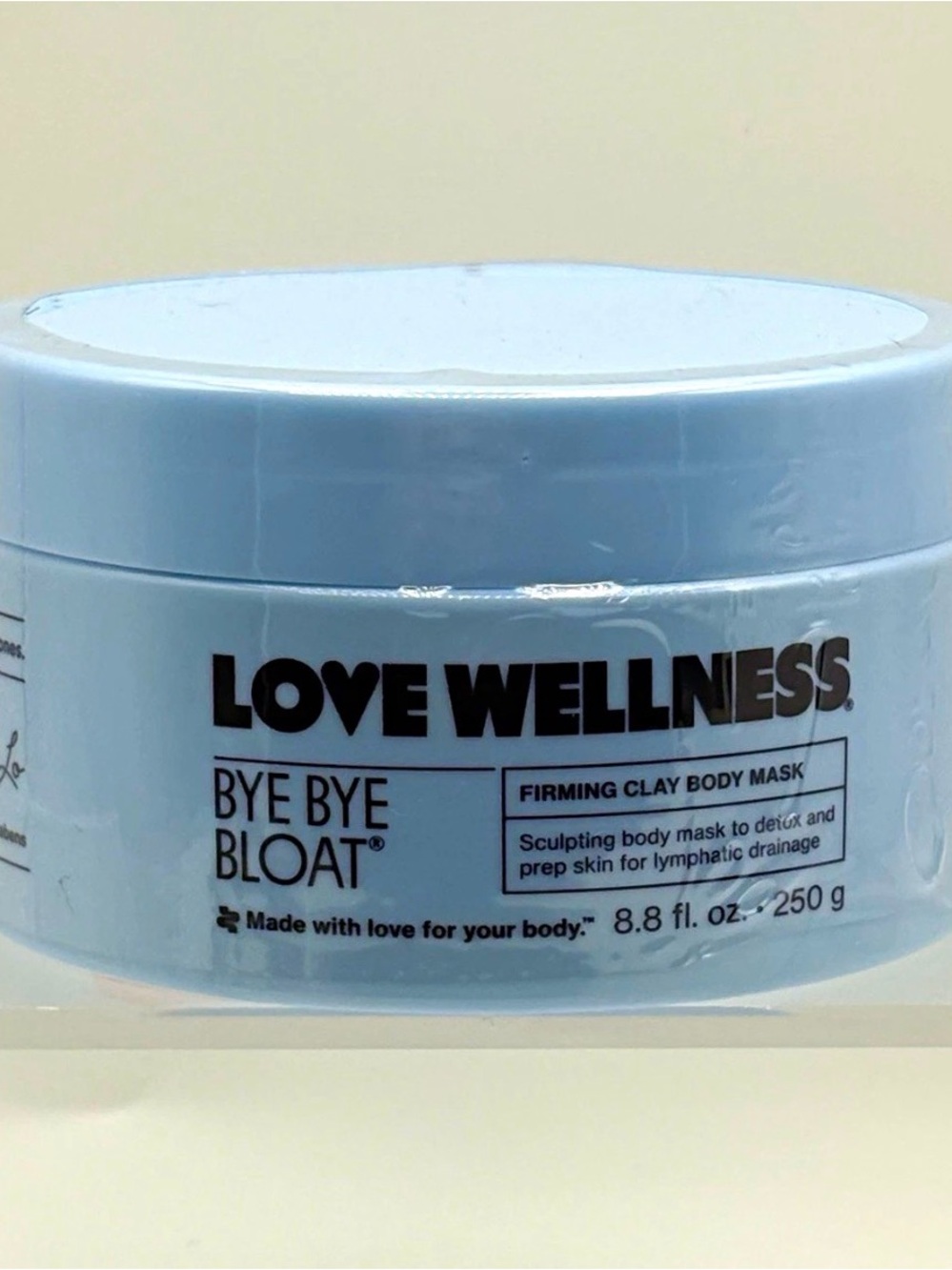 Bye Bye Bloat Firming Clay Body Mask — Light Blue